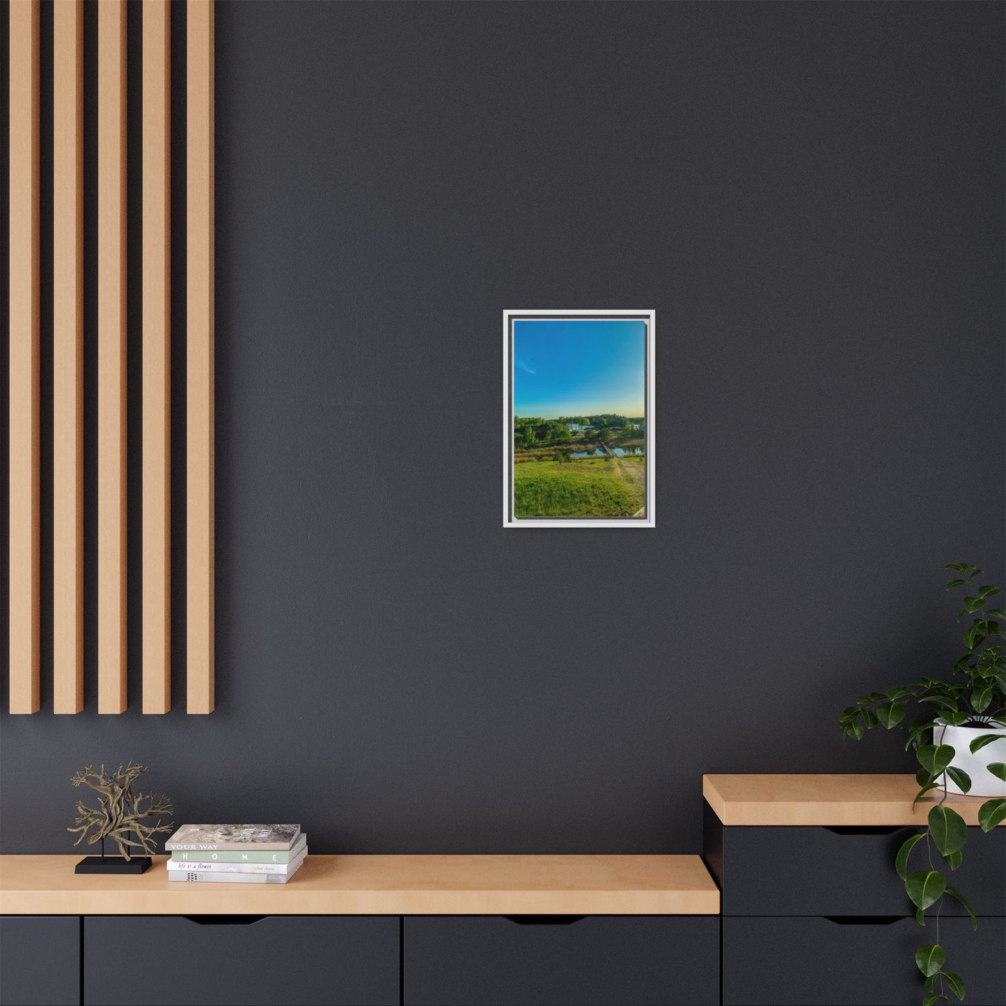 Zageres Lake Matte Canvas, Framed (Multi-color)