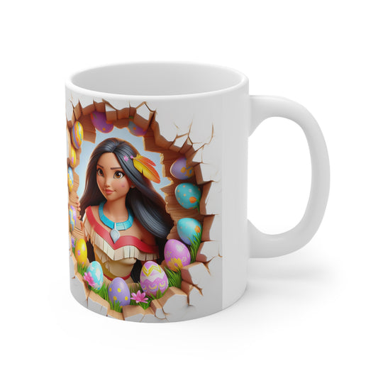 Easter-Themed Ceramic Coffee Mug - 11oz & 15oz Featuring Celebratory Character Design