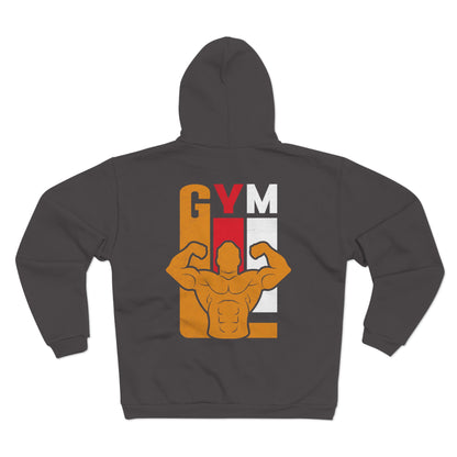 Gym Life Unisex Hooded Zip Sweatshirt - Perfect for Fitness Enthusiasts