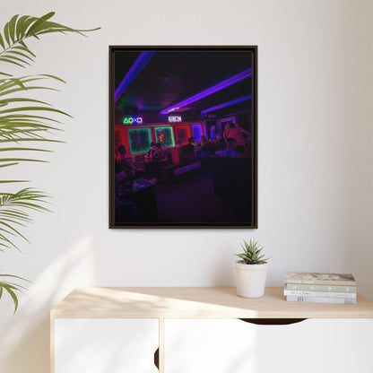 Mermaids Night Club Matte Canvas, Framed (Multi-color)