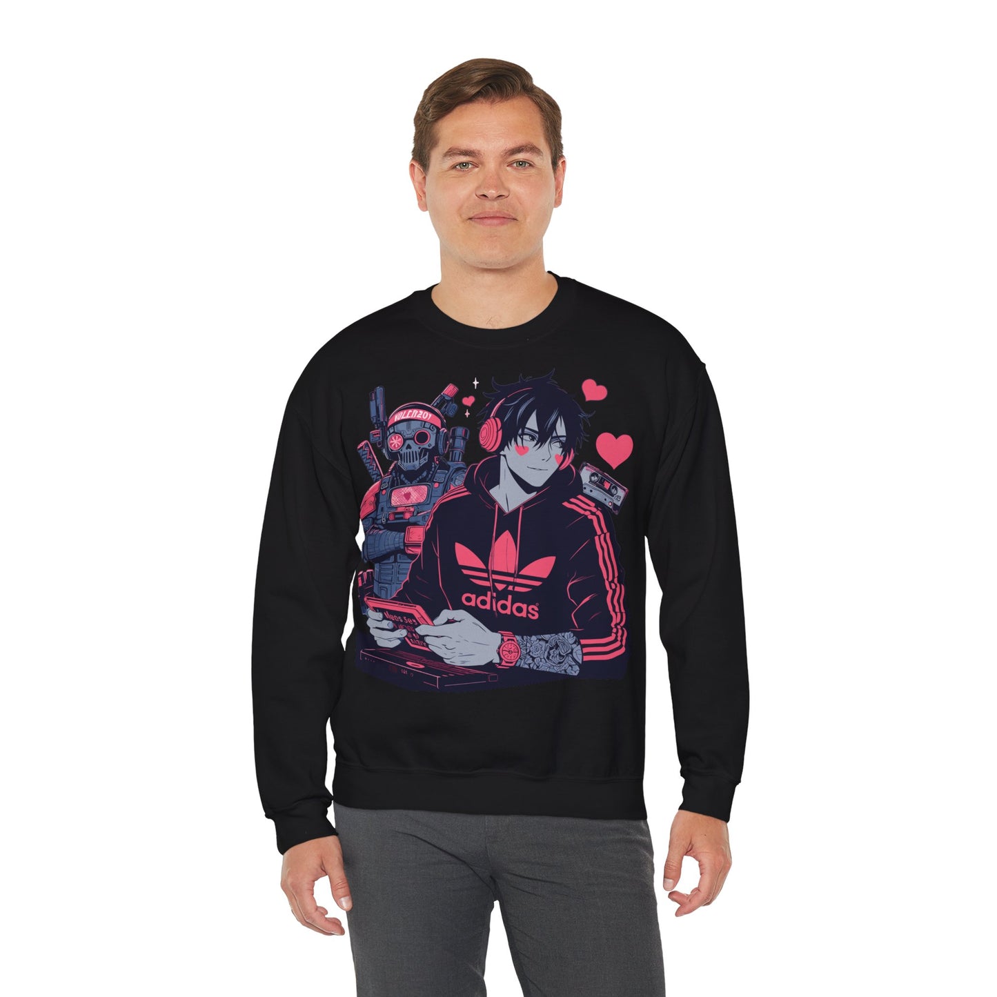 Gamer Vibes Unisex Crewneck Sweatshirt - Retro Anime Style
