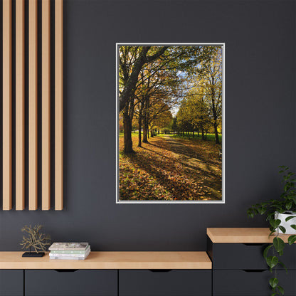 Listowel town Park Autumn Matte Canvas, Framed (Multi-color)