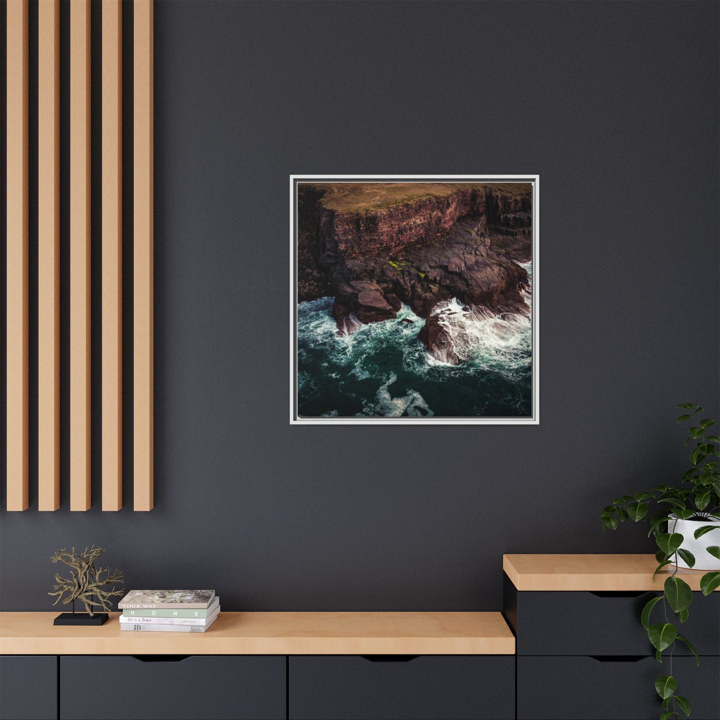 Kerry Head Matte Canvas, Framed (Multi-color)