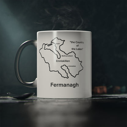 Fermanagh Magic Mug: Color - Changing Coffee Cup with Artistic Map Design