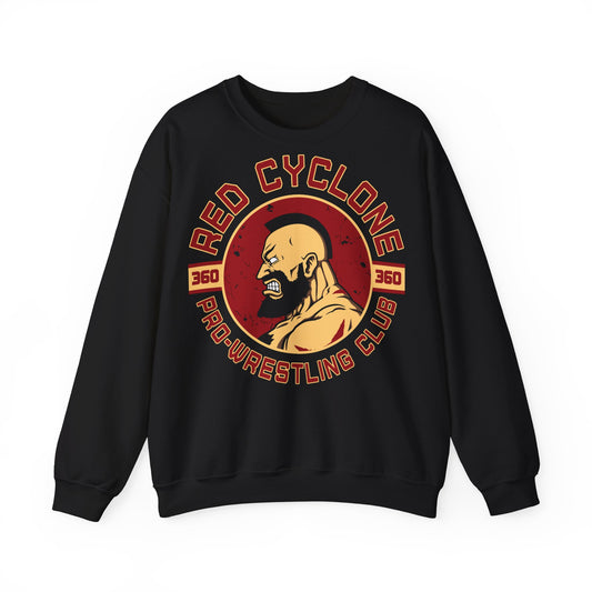 Red Cyclone Wrestling Club Crewneck Sweatshirt Black