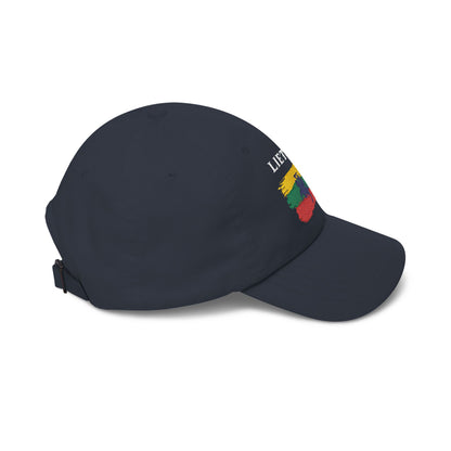 Lietuva Classic Dad Cap Black - Stylish Embroidered Hat for Heritage Pride