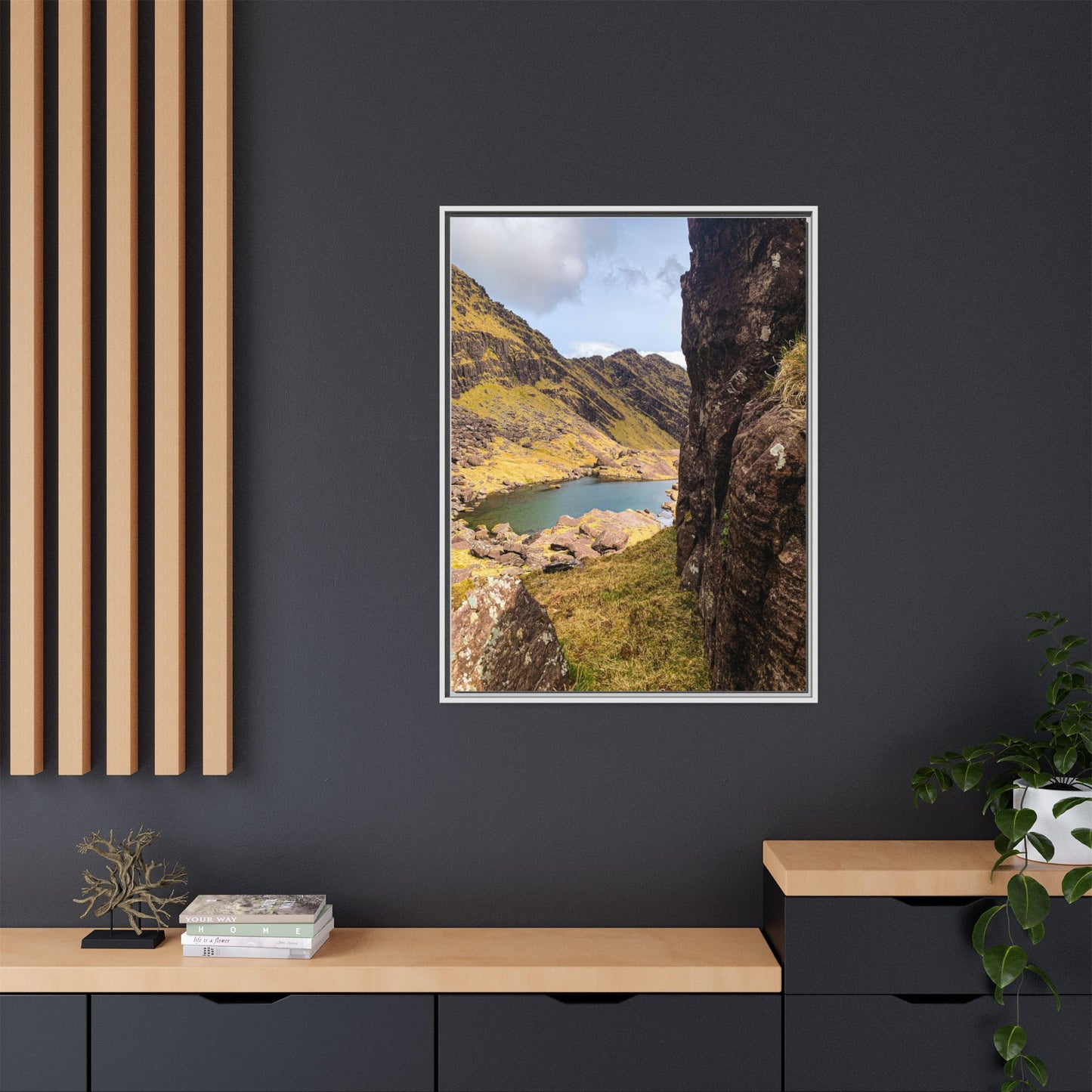 Mount Brandon Valley Matte Canvas, Framed (Multi-color)