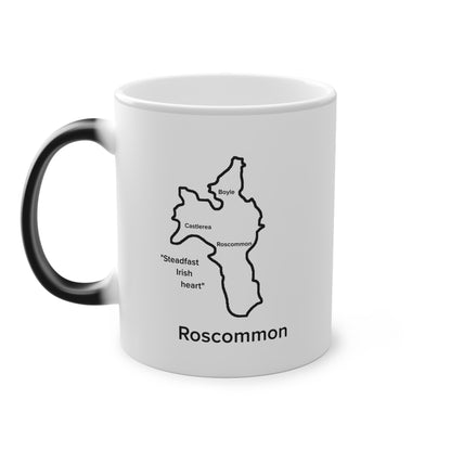 Roscommon Magic Mug: Color - Changing Coffee Cup with Artistic Map Design