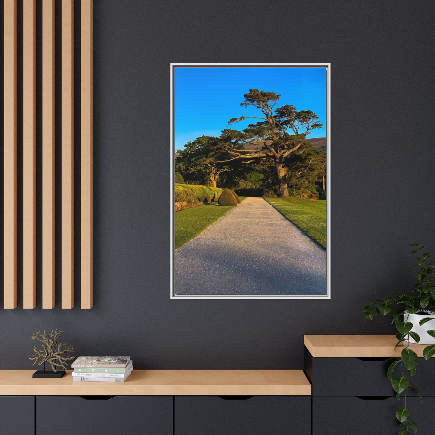Muckross House Garden Matte Canvas, Framed (Multi-color)