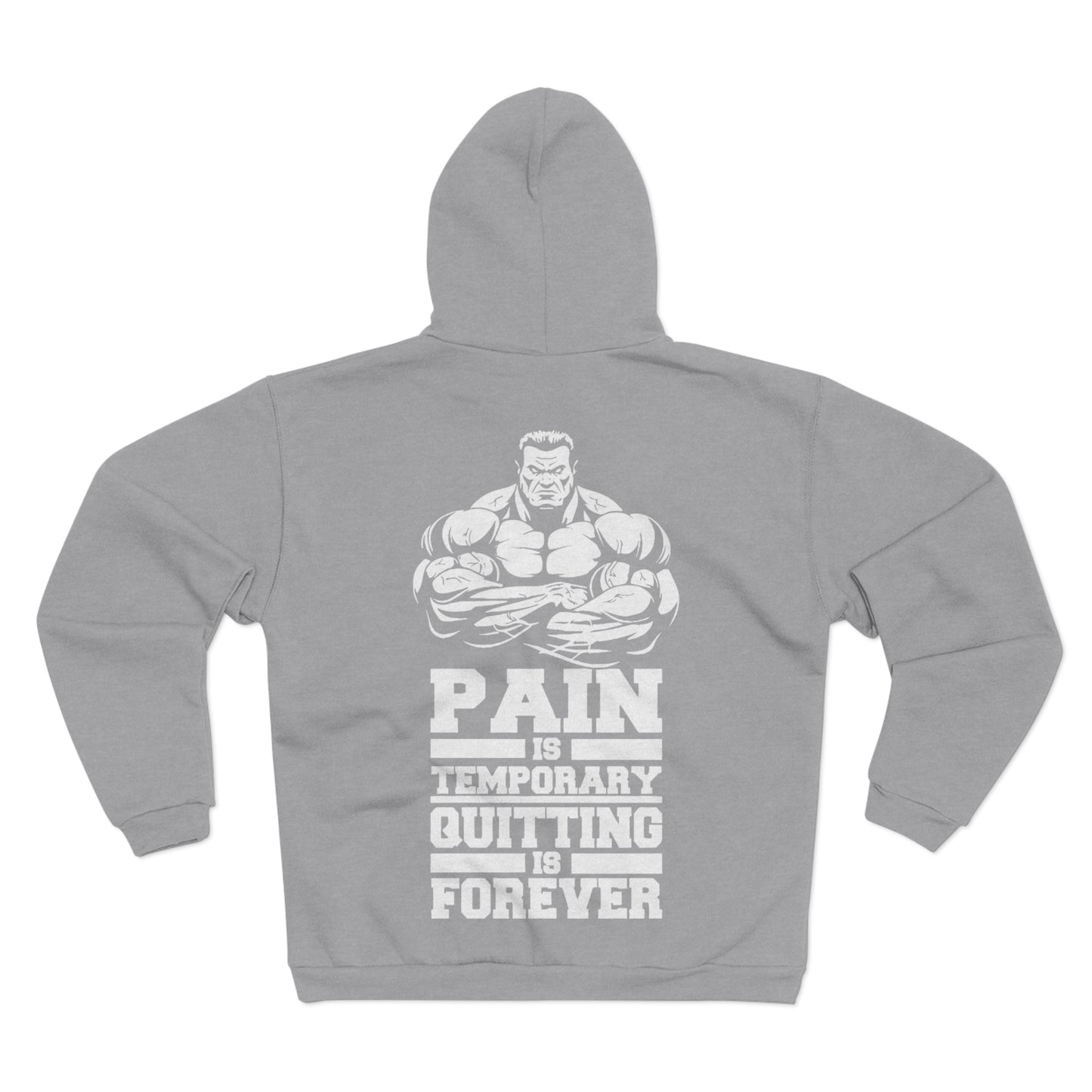 Motivational Fitness Hoodie - 'Pain is Temporary, Quitting is Forever'