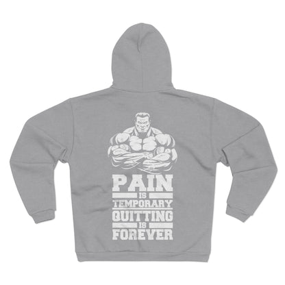 Motivational Fitness Hoodie - 'Pain is Temporary, Quitting is Forever'