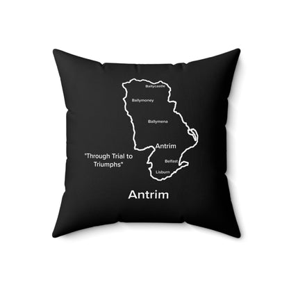 Antrim Spun Polyester Square Pillow Black Edition 4 Sizes