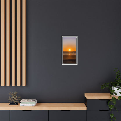 Sunset in Ocean Matte Canvas, Framed (Multi-color)