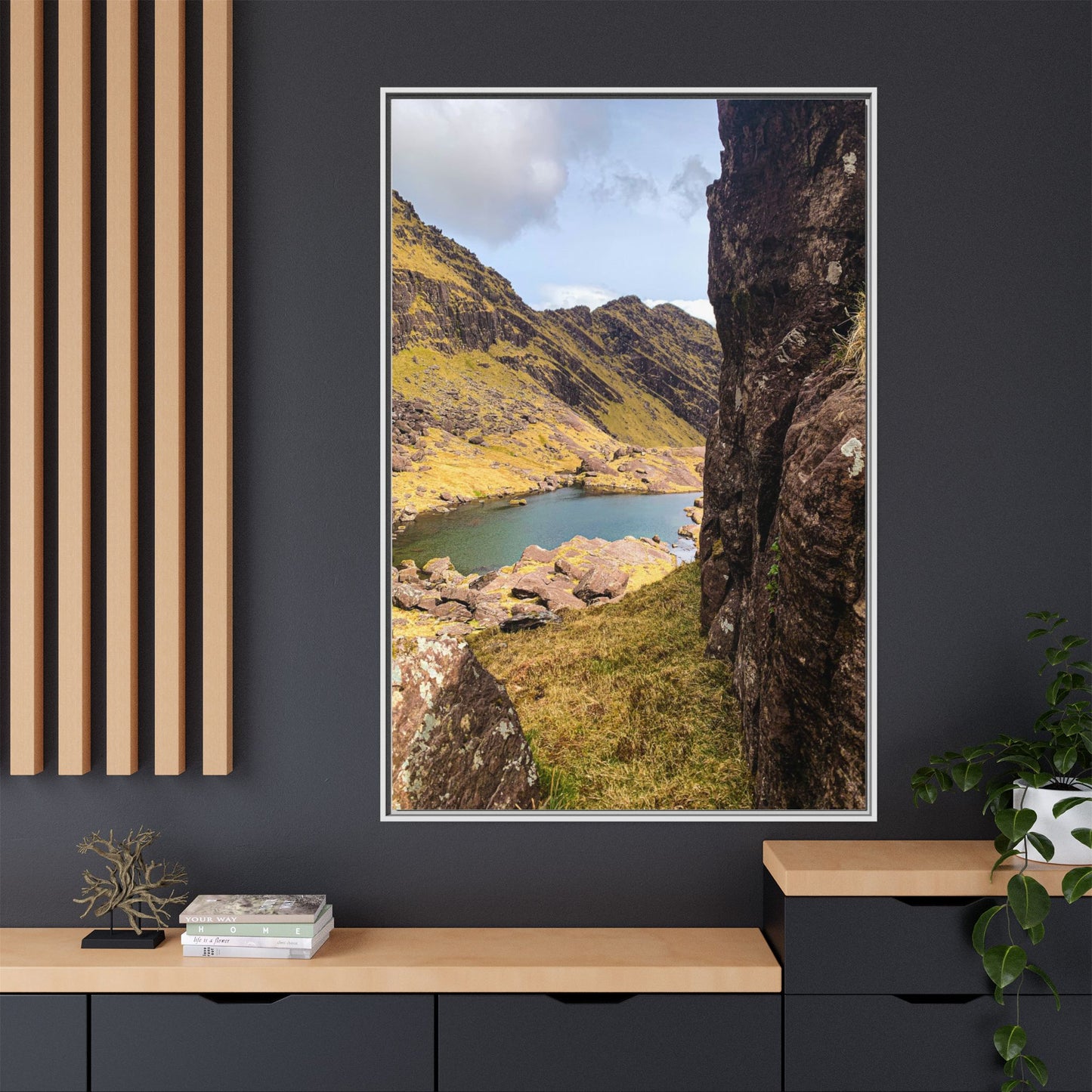Mount Brandon Valley Matte Canvas, Framed (Multi-color)