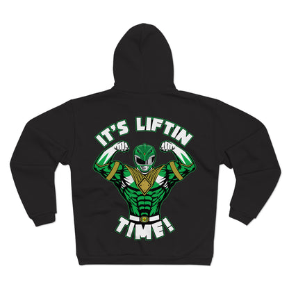 It's Liftin' Time Unisex Hooded Zip Sweatshirt- Fun Gym Hoodie for Fitness Enthusiasts