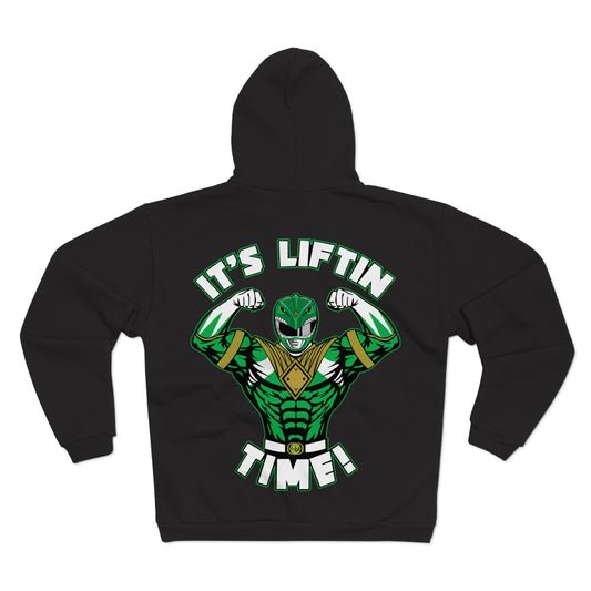 It's Liftin' Time Unisex Hooded Zip Sweatshirt- Fun Gym Hoodie for Fitness Enthusiasts
