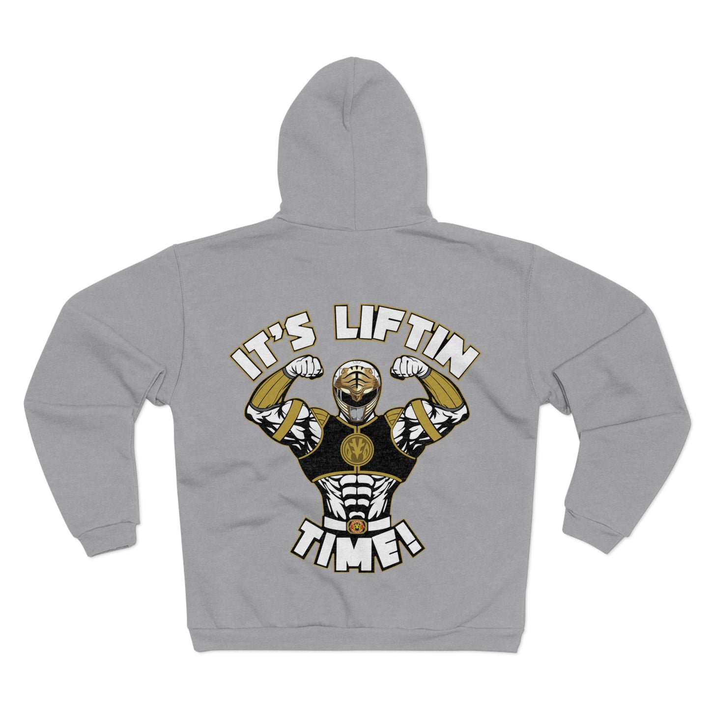Unisex Hooded Zip Sweatshirt- "It's Liftin' Time!" Gym Motivation Hoodie