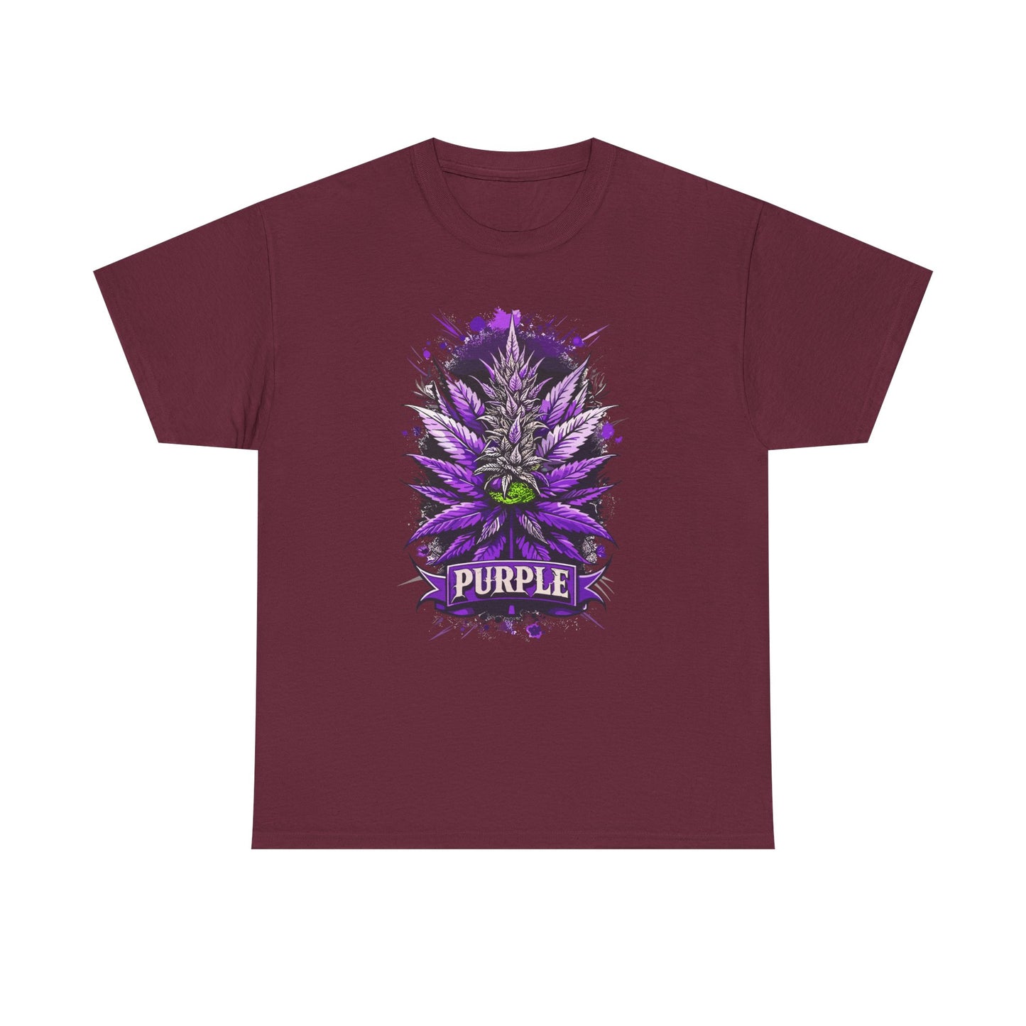Purple Cannabis Bud T-Shirt — Bold Psychedelic Marijuana Graphic Tee