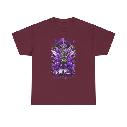 Purple Cannabis Bud T-Shirt — Bold Psychedelic Marijuana Graphic Tee