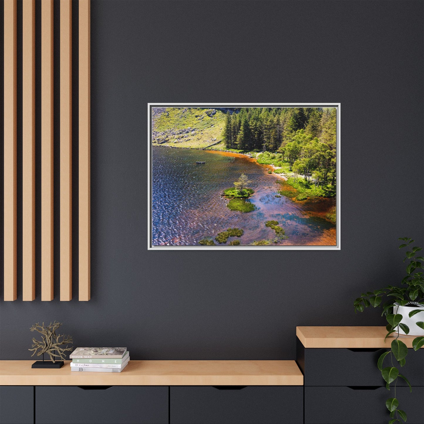 Gleanteenassig Forest Matte Canvas, Framed (Multi-color)