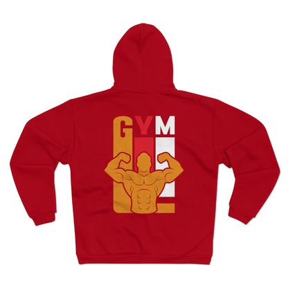 Gym Life Unisex Hooded Zip Sweatshirt - Perfect for Fitness Enthusiasts