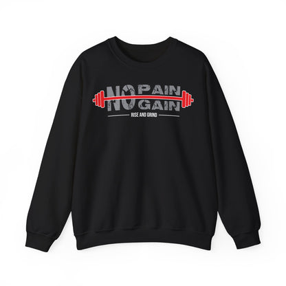No Pain No Gain Sweatshirt – Fitness Motivation Crewneck for Athletes