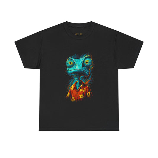 Chameleon Portrait T-Shirt – Colorful Tropical Lizard Art Tee