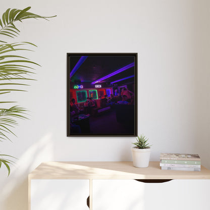 Mermaids Night Club Matte Canvas, Framed (Multi-color)
