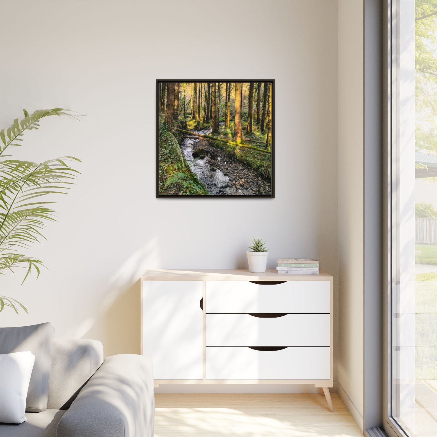 Glanageenty Forest Trail 2 Matte Canvas, Framed (Multi-color)