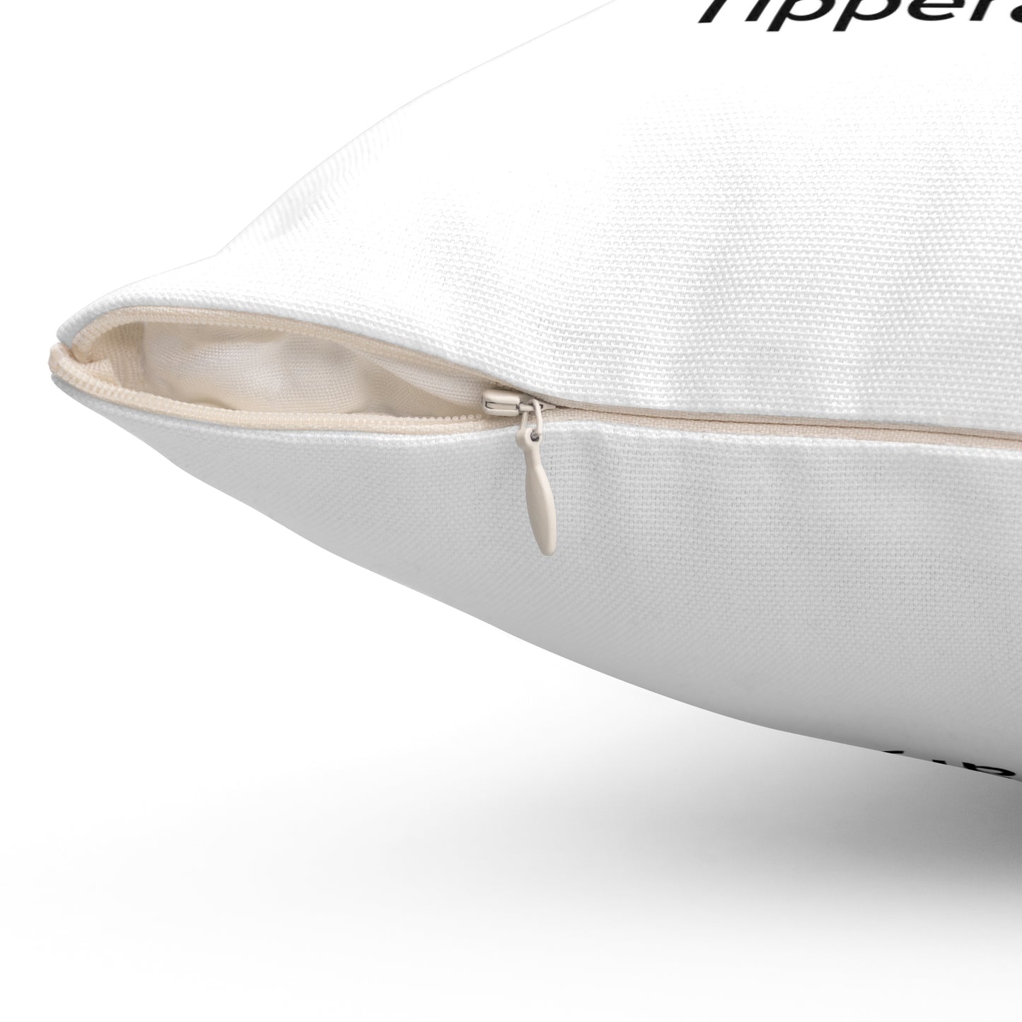 Tipperary Spun Polyester Square Pillow White Edition 2 Sizes
