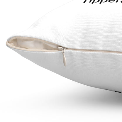 Tipperary Spun Polyester Square Pillow White Edition 2 Sizes