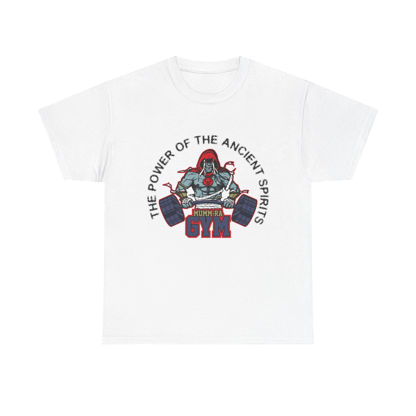 Mummy Gym Power Unisex Heavy Cotton Tee - Workout Shirt for Fitness Enthusiasts White