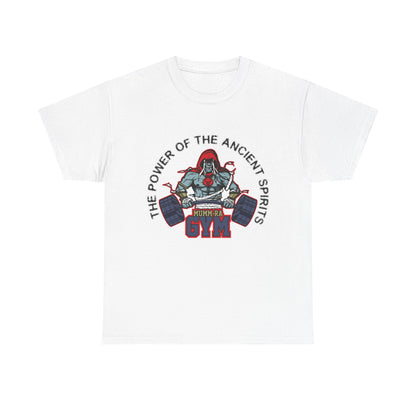 Mummy Gym Power Unisex Heavy Cotton Tee - Workout Shirt for Fitness Enthusiasts White