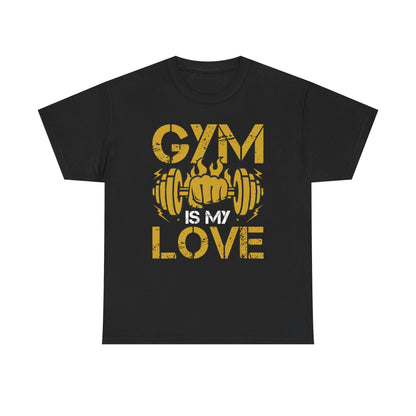 Gym Love Unisex Heavy Cotton Tee - Fitness Apparel for Workout Enthusiasts
