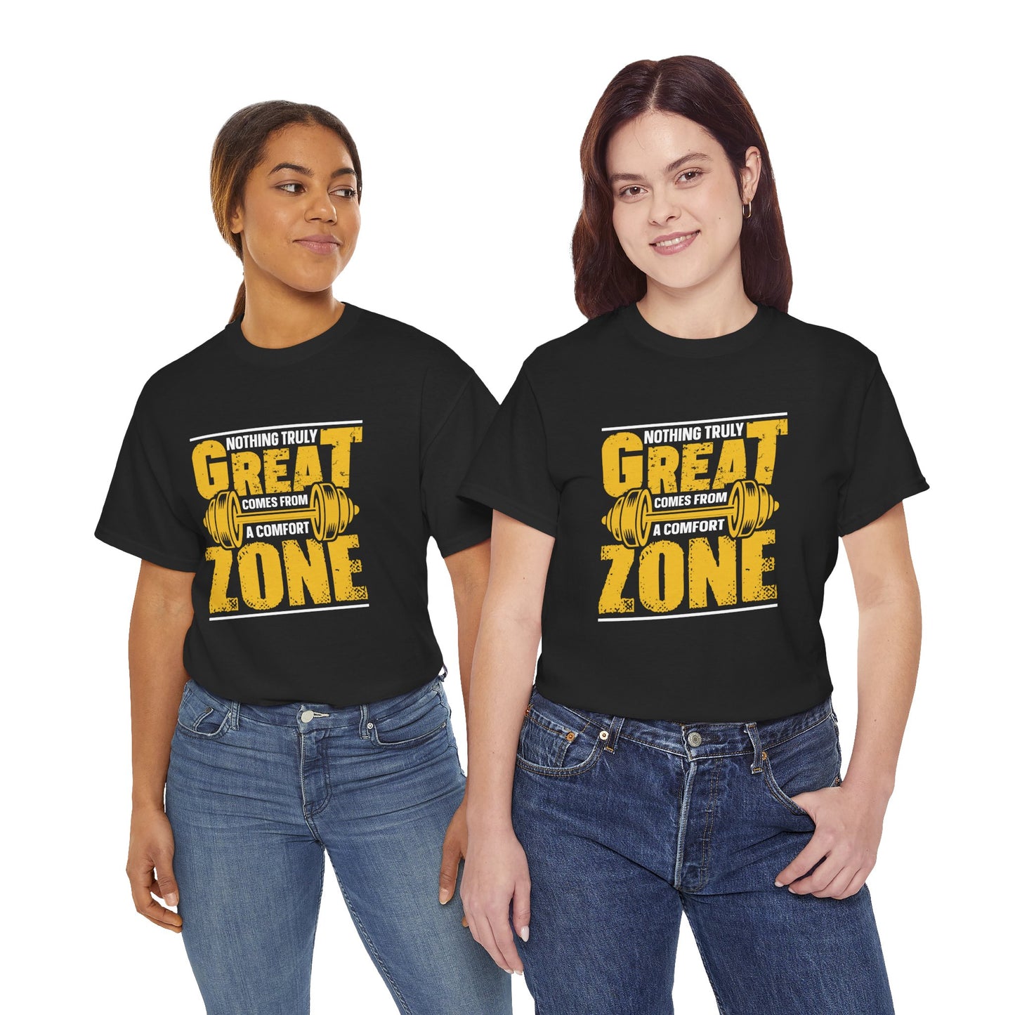 Great Zone Fitness Tee | Unisex Heavy Cotton Shirt for Gym Enthusiasts