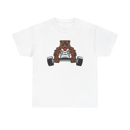 Motivational Bear Weightlifting Tee - Unisex Heavy Cotton Shirt