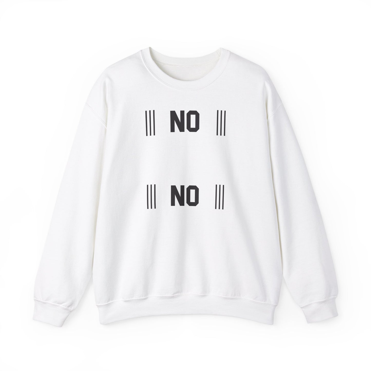 Unisex Heavy Blend™ Crewneck Sweatshirt - 'NO NO' Statement Sweatshirt for Everyday Comfort