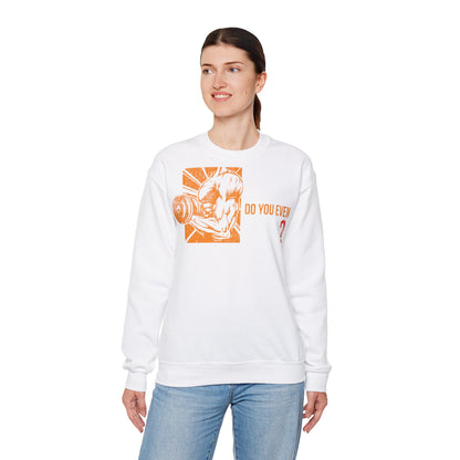 Unisex Heavy Blend™ Crewneck Sweatshirt - "Bro, Do You Even Lift?" Workout Gear for Fitness Enthusiasts