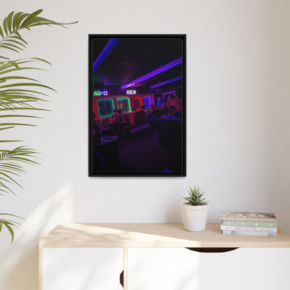 Mermaids Night Club Matte Canvas, Framed (Multi-color)