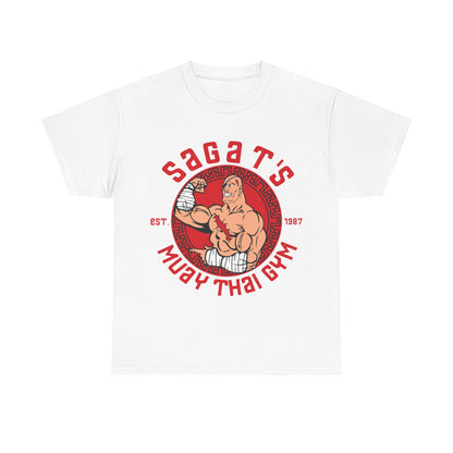 Sagat's Muay Thai Gym Unisex Heavy Cotton Tee - Established 1987 White