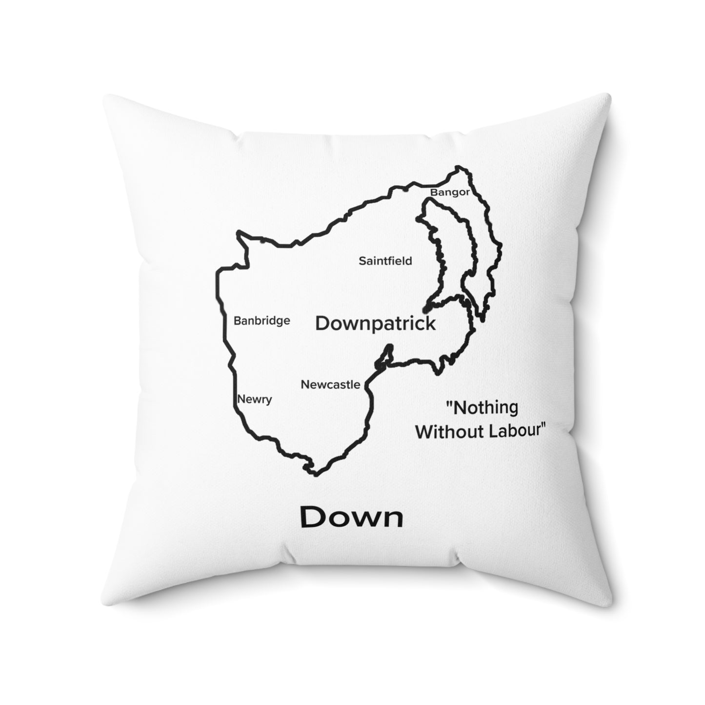 Down Spun Polyester Square Pillow White Edition 4 Sizes