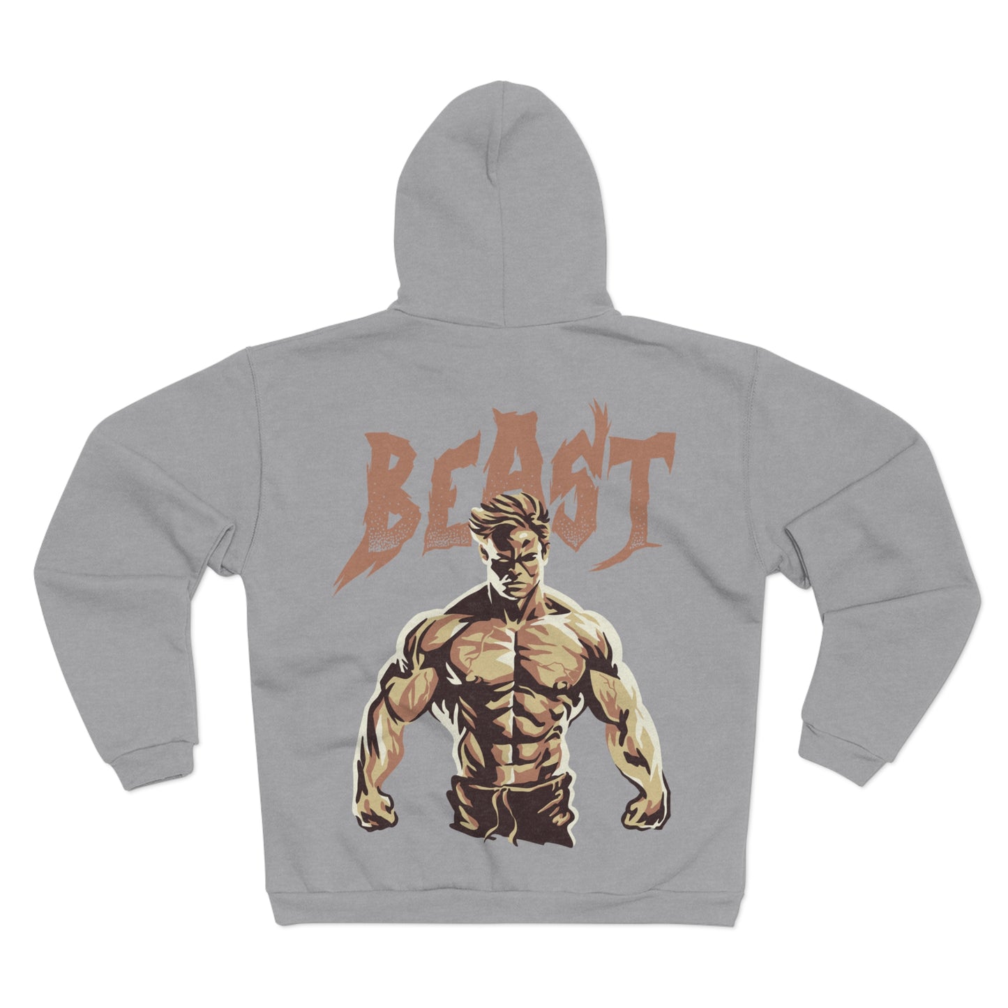 Motivational Beast Unisex Hooded Zip Sweatshirt - Fitness Apparel