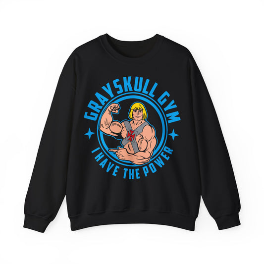 He-Man Inspired Gym Sweatshirt - "Grayskull Gym I Have The Power" Black