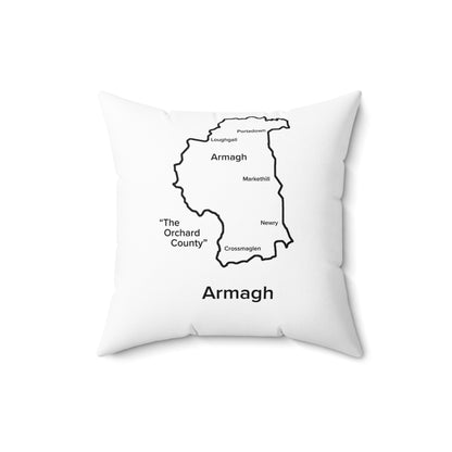 Armagh Spun Polyester Square Pillow White Edition 2 Sizes