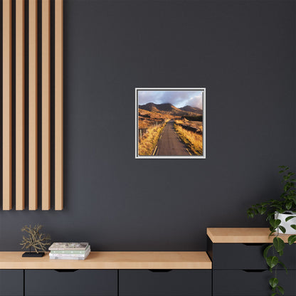 Sunset Road Matte Canvas, Framed (Multi-color)