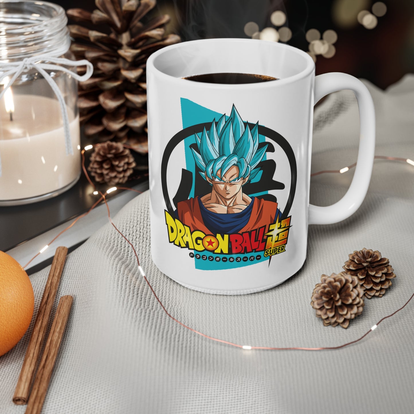 Dragon Ball Z Ceramic Coffee Mug - Goku Design, 11oz & 15oz