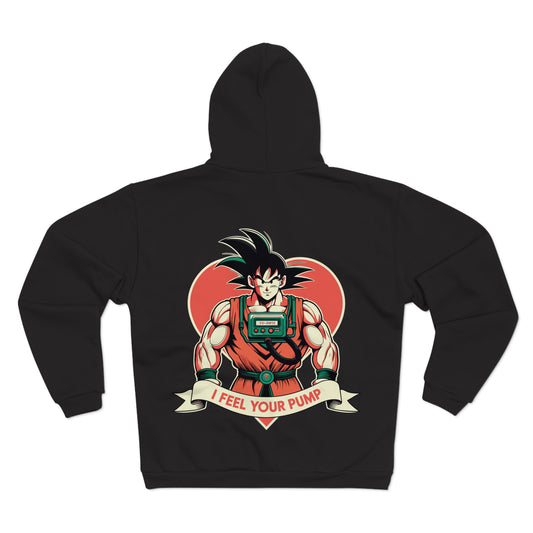 I Feel Your Pump Gym Goku Unisex Hooded Zip Sweatshirt