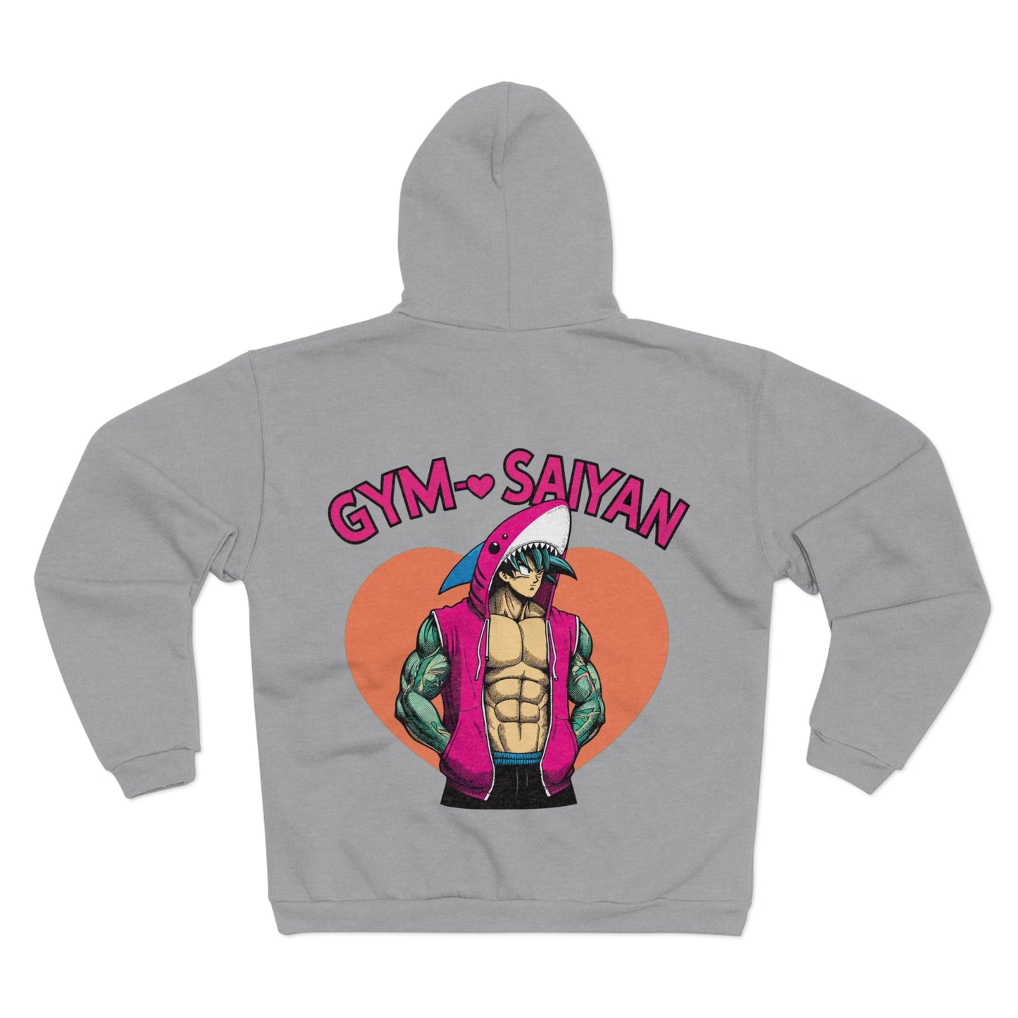 Gym Saiyan Goku Shark Unisex Hooded Zip Sweatshirt