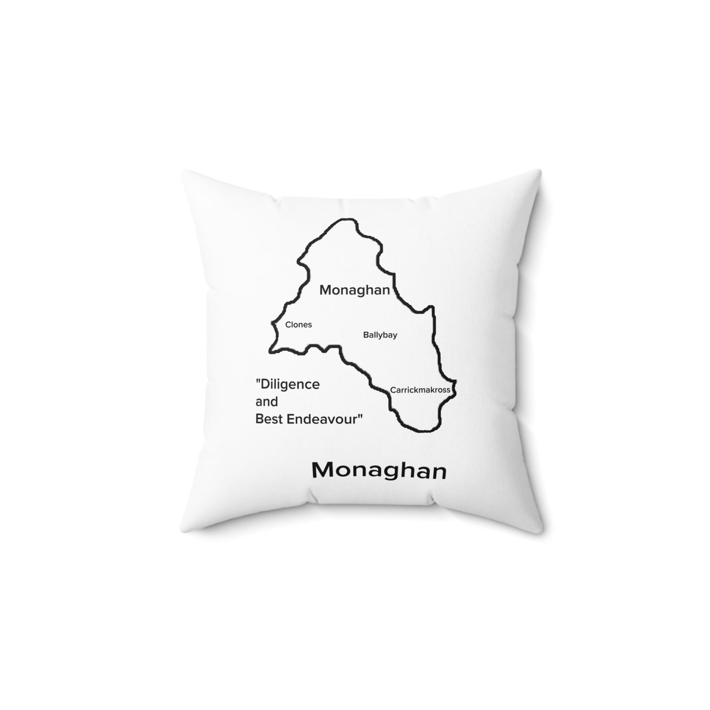 Monaghan Spun Polyester Square Pillow White Edition 2 Sizes