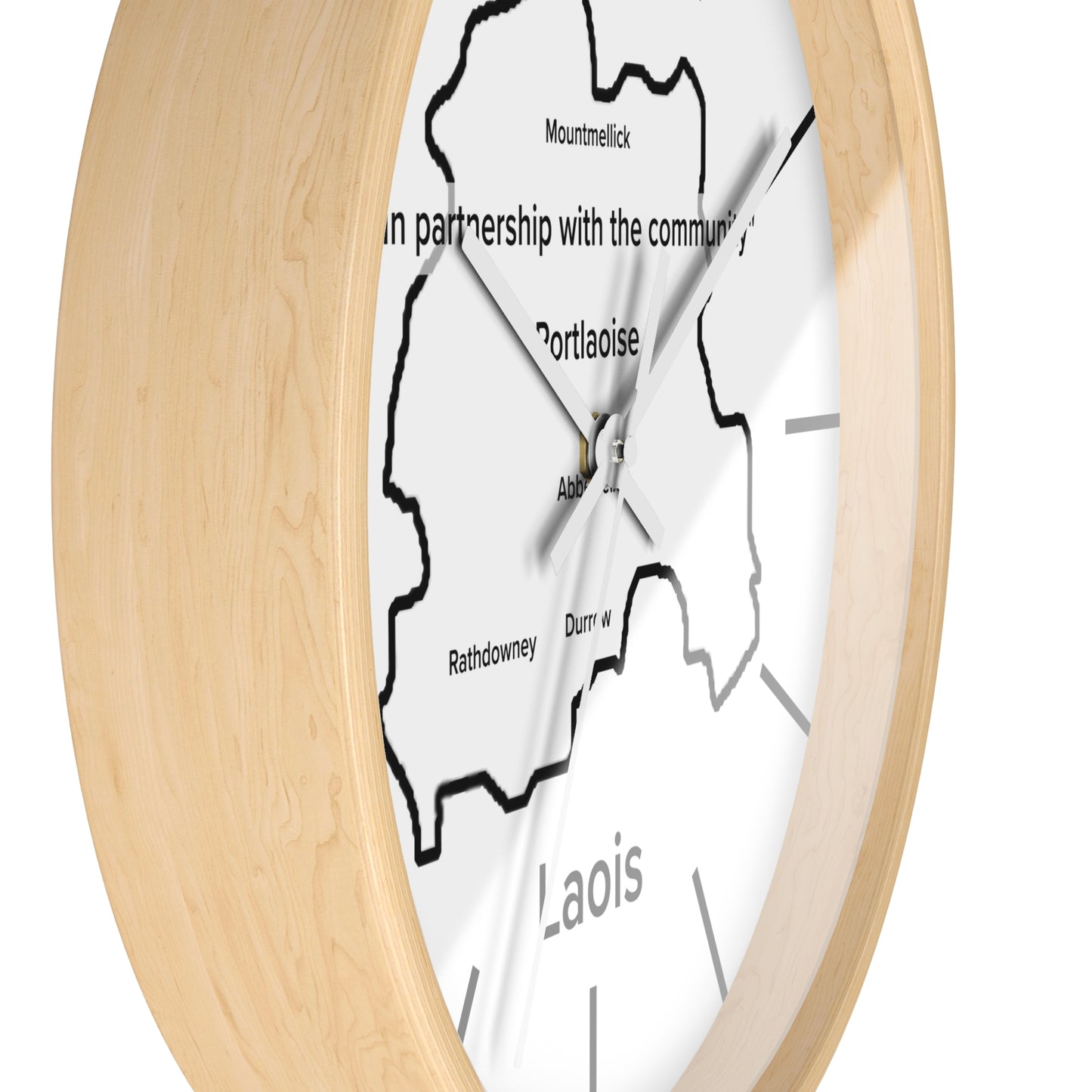 Laois County Map Wall Clock — Minimalist Irish County Clock